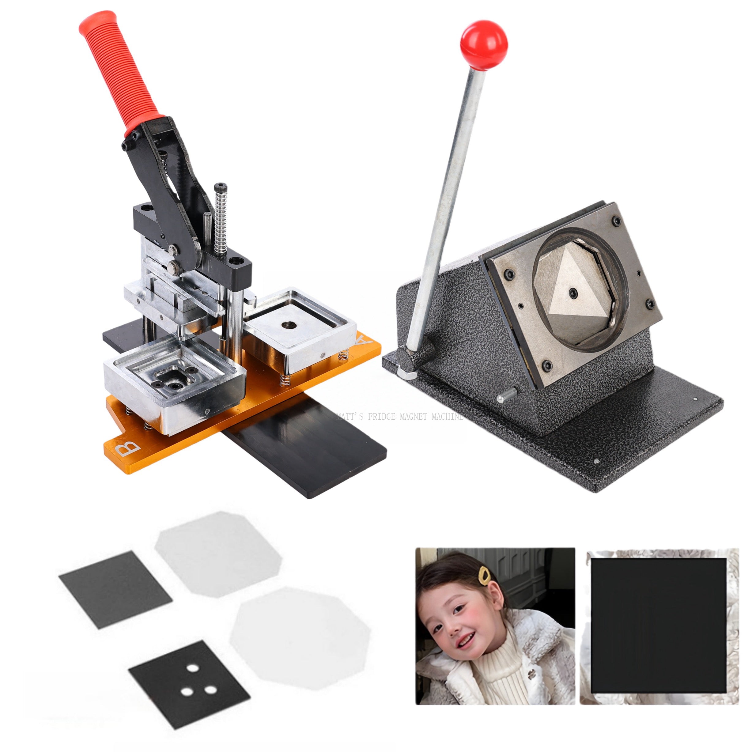 80*80 mm (3.2*3.2 inches) Square Fridge Magnet Machine（1000 supplies）